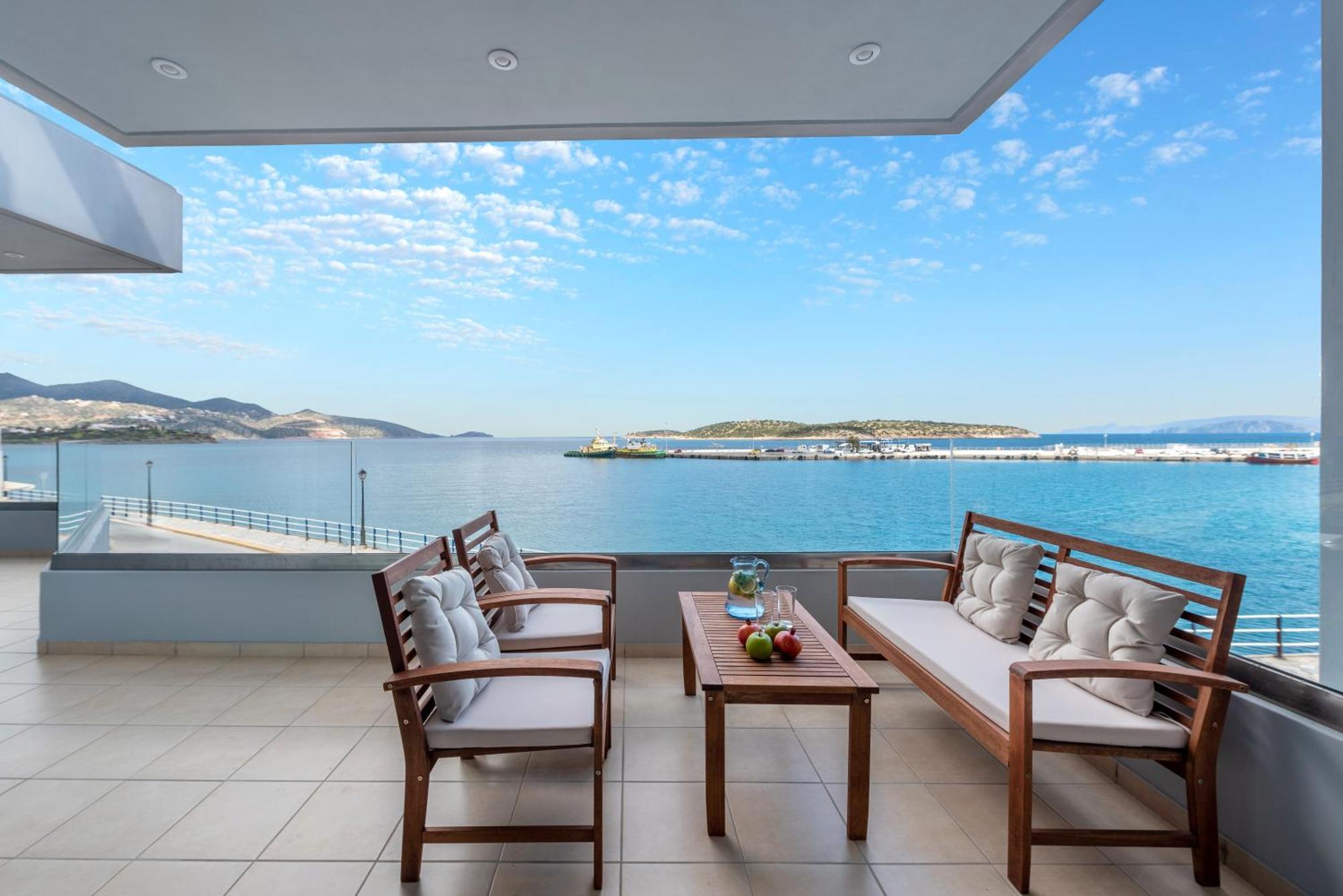 Sea View Bliss 2Br Agios Getaway Apartment Agios Nikolaos  Bagian luar foto
