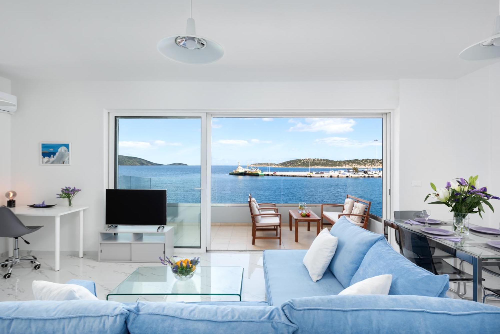 Sea View Bliss 2Br Agios Getaway Apartment Agios Nikolaos  Bagian luar foto